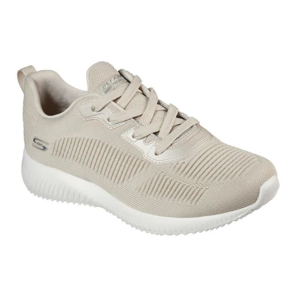 BOBS by Skechers Squad Tough Talk Memory Foam Lace Up Athletic Sneakers Natural